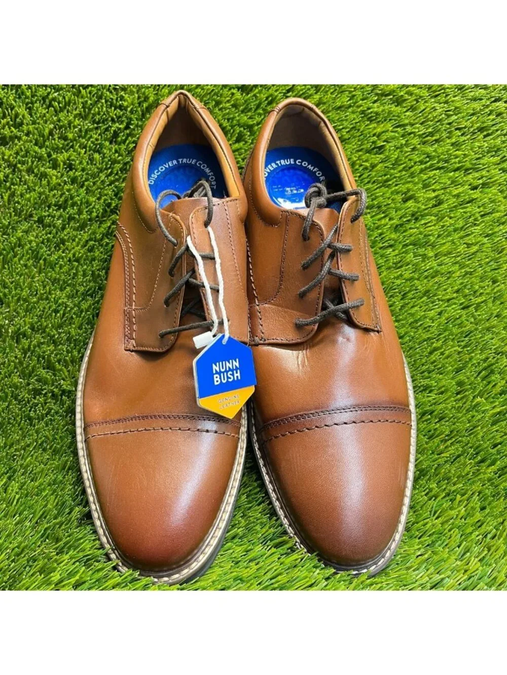 Nunn Bush Westfield Mens Size 11 Brown Casual Classic Cap Toe Oxford Dress Shoes
